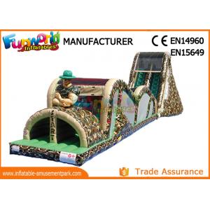 China Indoor Or Outdoor Mega Inflatable Assault Course With Digital Painting supplier