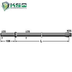 China H25 Hex 25 mm Drill Rod Shank 108 mm supplier