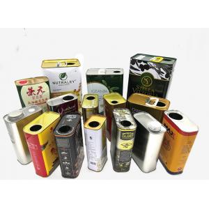 Luxury Square Metal Tin Olive Oil Containers Airtight Food Grade Packaging Large Engine Oil Tin Cans
