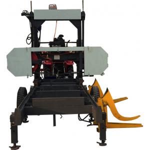 China Log Diesel/Petrol Engine Sawmill Wood Machine Portable Band Sawmill With Trailer Saw Mill Machine supplier