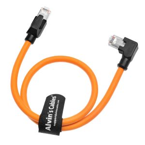 China アルヴィンのケーブル PROFINET CAT6A シールドされたイーサネットケーブル 左角 高フレックス 金色15m オレンジ用PLCロボット wholesale