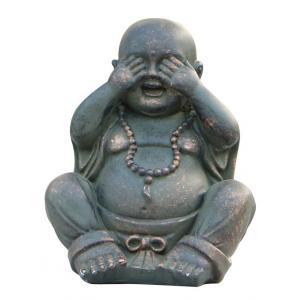 China Fiber And Resin Lucky Laughing Indoor Buddha   for Indoor Outdoor Winter Decorations supplier