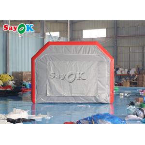 China Inflatable Work Tent Grey Airtight Inflatable Air Tent Blow Up Spray Booth Car Painting supplier