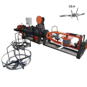 Electric cnc control normal and reverse twist barbed wire chain link making machine 4 thorns barbed wire making machine