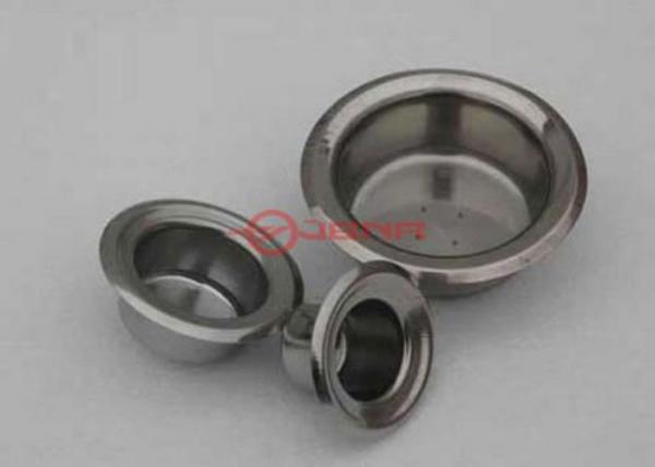 Bright Grey Niobium Crucible , Niobium Cup For Melting CNC Process Parts