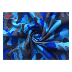 Print 150D Yarn  Single Jersey Fabric For T Shirt Polyester Spandex
