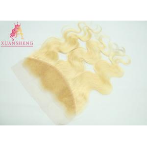 China Virgin 613 Blonde Hair Weave Body Wave Frontal No Shedding And No Tangle supplier