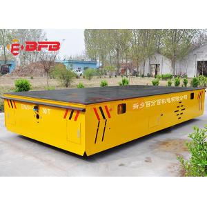 Battery Operated Flatbed Trackless Transfer Cart With Dead Man Stop 1 -500T Load Capacity