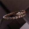 China Luxury Brand Serpenti Viper one-coil thin Bracelet Yellow Gold Snake Bracelet with full pavé diamonds wholesale