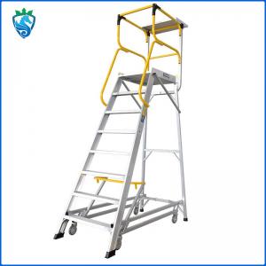 China Heavy Duty Mobile Steps Two Three Aluminum Step Stool Platform supplier