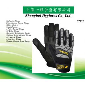Anti Impact Sports Mechanics Wear Gloves TPR Knuckle Protection For Heavy Duty Work