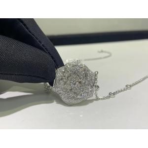 China Piaget 18k White Gold With 118 Diamonds 2.86ct Rose Pendant Necklace supplier