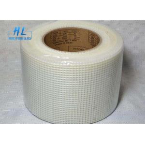 60g 3*3mm Self Adhesive Fiberglass Tape White Color For Repairing Wall Cracks