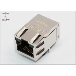 China Tab Spring Cat 5 1000 Base T 1x1 One Port RJ45 Female Jack For Home PNA / VoIP supplier