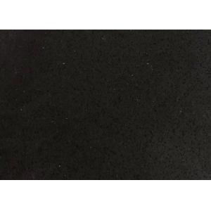 China Polished Surfaces Black Quartz Stone Slab Top With NSF SGS Certification Floor Tile wholesale