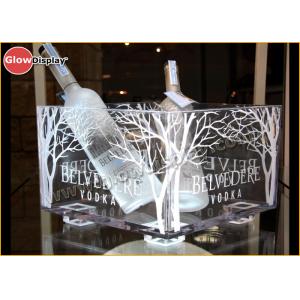 Large Lighted Led Ice Bucket / Champagne Cooler Silk Printed Logo