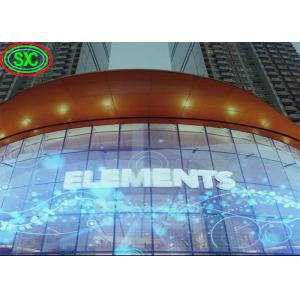 China Wall Curtain Glass Epistar Chip P5 Transparent LED Display Screen supplier