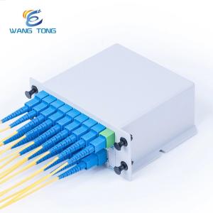 China CAIXA tipo cassette do SC UPC LGX do divisor 1*16 do cabo de fibra ótica da maneira de FTTH 16 que introduz o cartão supplier