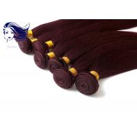 China Red Straight Colored Human Hair Extensions Remy Brazilian Hair Weave on sale