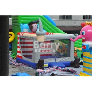 Outdoor / Indoor Pirate Kids Inflatable Bouncer Jumping Houses Fade Proof