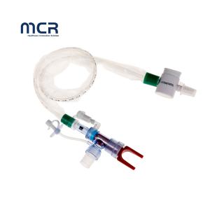 Auto Flushing Soft Blue Suction Tip Design for Reduced Patient Damage Closed Suction Catheter/System 72H