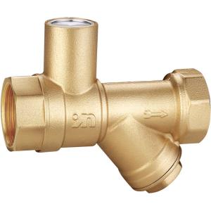 China 1103 Straight Way Magnetic Lockable Brass Valve Quarter Turn Ball Type Sizes 3/4", 1", 1-1/4" with Filter Function wholesale