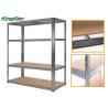 China Galvanized Finish Boltless Warehouse Shelving System With Curved Edge wholesale