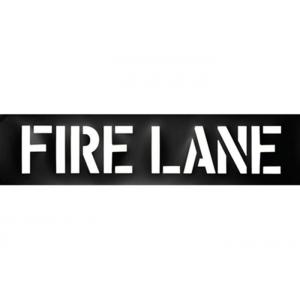 Black Reusable PVC Plastic Letter Stencils For Painting Fire Lane Symbol Custom Size