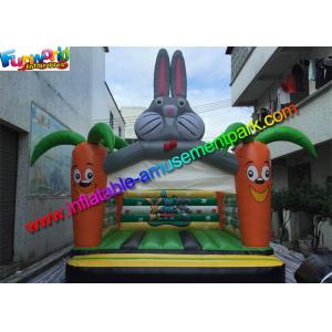 Outdoor Commercial Rabbit Inflatable Castles / Bouncing Castles With PVC Tarpaulin