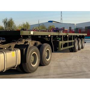 China 3 Axles Flatbed Semi Truck Trailer 40FT Container Transport Platform supplier