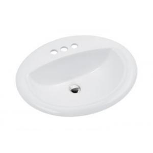 Hotel Bathroom Ceramic Undermount Sink , Bowl Style Bathroom Sink With Faucet Holes