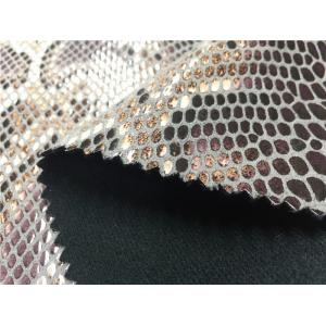 China Snake Skin Pattern Imitation Leather Fabric Lamination On Garment supplier