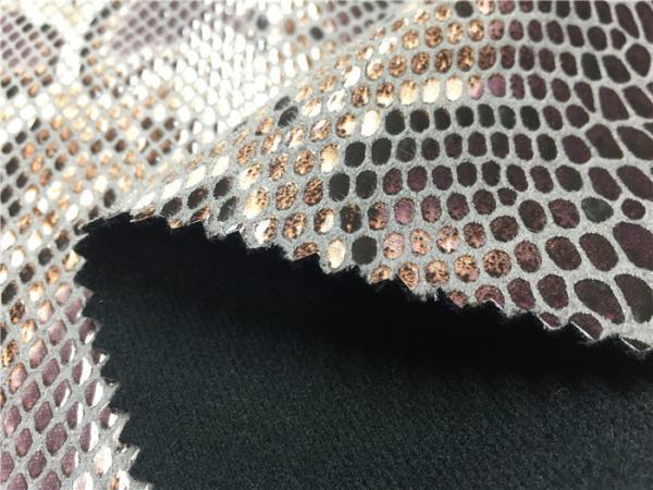 Snake Skin Pattern Imitation Leather Fabric Lamination On Garment
