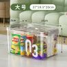 China Plastic Storage Bins With Lids Quart Storage Containers With Black Buckle Latch, Stackable Storage Organizers For Home Pantry Office Classroom Organization, Clear wholesale