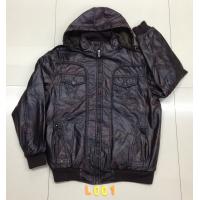 China L001 Men's pu jacket coat stock on sale