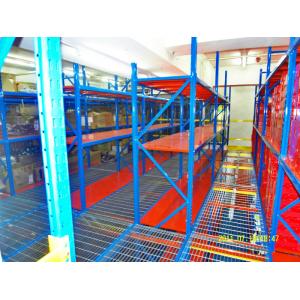 Utilizing Industrial Rack Supported Mezzanine With Powder Coat Paint Finish