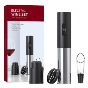 Logo Printed Wine Cork Opener Automatic Electric Gift Set Color Box Packaging
