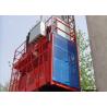 2700kg VFD Red Single Cage Construction Material Hoists for Mining Wells