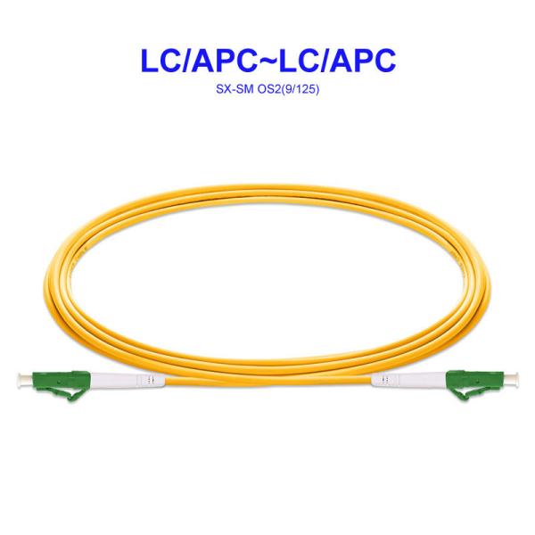 Single Mode Single Core Optical Jumper Cord , 3m LC APC To LC APC Pigtail