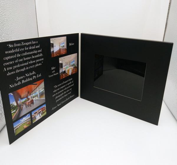 7 Inch Europe Style Lcd Video Card / Laser Cut Wedding Lcd Invitation Card