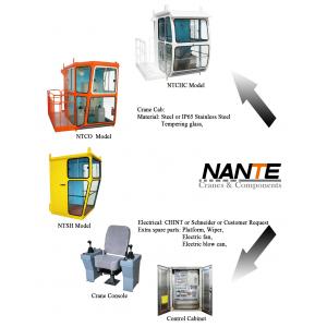 China White / Red Overhead Crane Cabin With Adjustable Seat / Joystick supplier