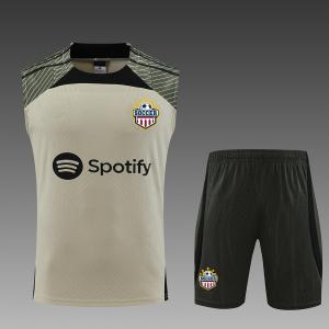 Off White Football Training Vest Polyester Fabric OEM ODM Training Soccer Vest