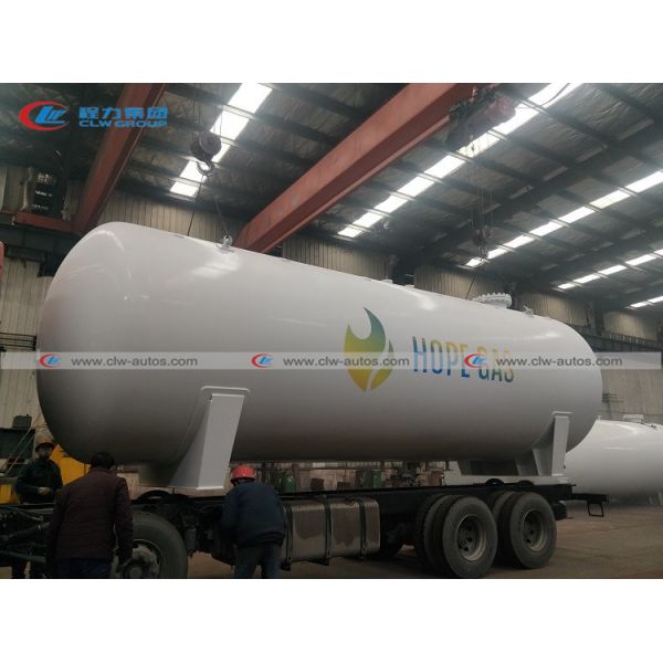 ASME Q345R Carbon Steel LPG Gas Storage Tank 50000L 25MT DN2700mm Diameter Head 16mm