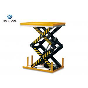 China 800 Kg  Electric Hydraulic Double Scissor Lift Table Cart Max Height 80 supplier