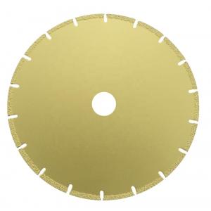 China 230mm Marble Cutting and Polishing Vacuum Brazed Saw Blade with Ti-coated Finishing supplier