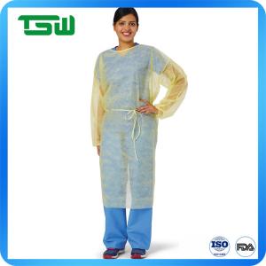 China OEM Single Use 40gsm Nonwoven Isolation Gown 115*137cm wholesale