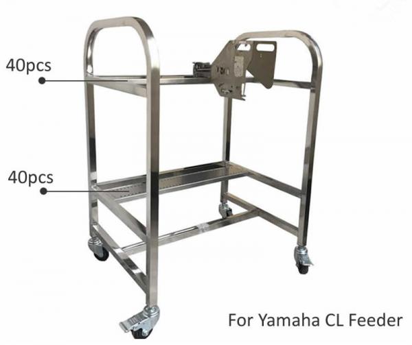 Storage Cart SMT Feeder Trolley Aluminum Alloy SS Matieral For Yamaha YV Machine