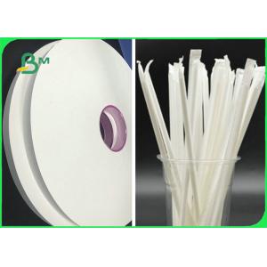 China 27mm - 40mm 28gsm Food Grade Straw Wrapping Paper For Packing Straws wholesale