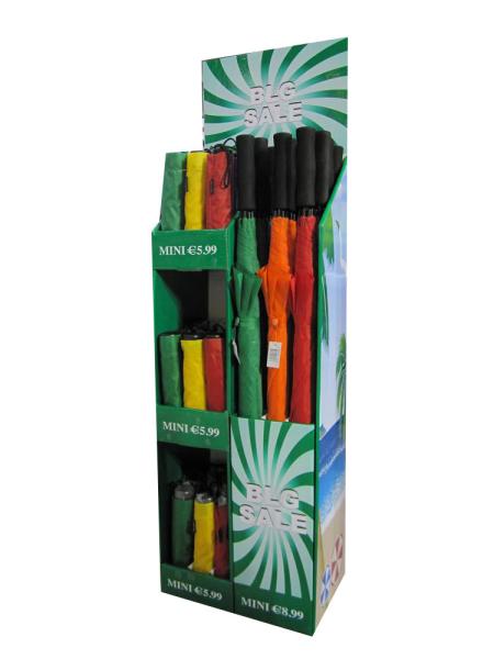 Foldable Cardboard Floor Displays Customized Structure Durable