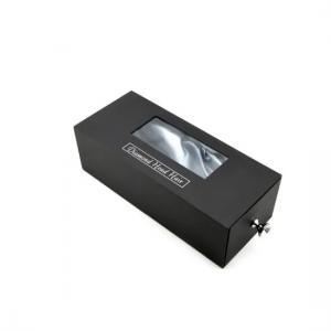 China OEM Black Cardboard Drawer Boxes 157gsm 500gsm For Wig Packaging supplier